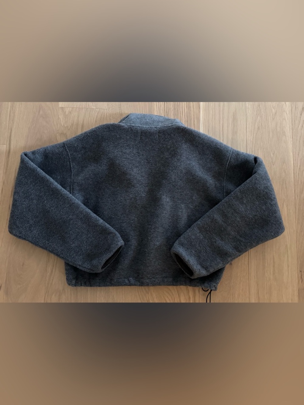 Aritzia TNA Fleece Pullover 1/4 Zip Cropped Sweater - Size Small - Picture 3 of 3
